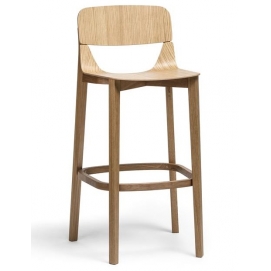 Leaf bar stool with backrest